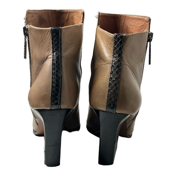 Donald J Pliner "Volt" Leather Snakeskin Pointed Cap Toe‎ Boots Booties Size 8 - Picture 7 of 11